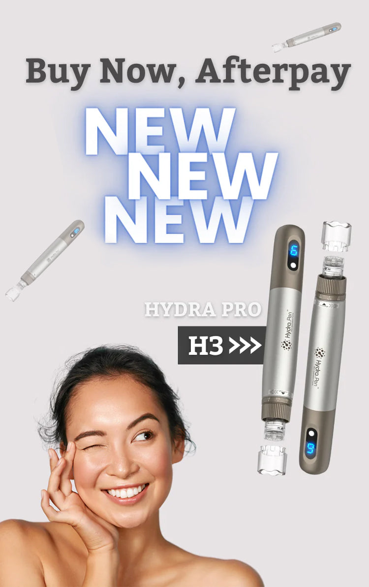 Dr. Pen Hydra Pen H3 microneedling device designed to improve uneven skin texture, boost serum absorption up to 90%, and reduce wrinkles, scars, and dullness in 4–6 weeks for all skin types
