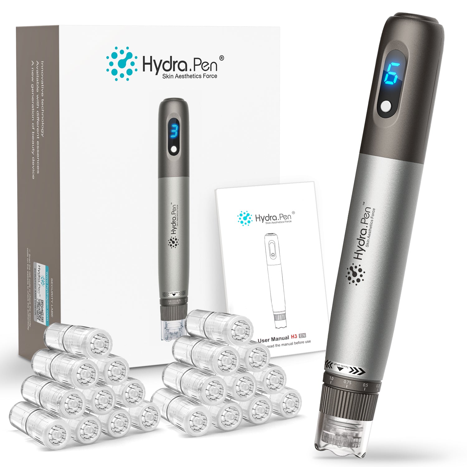 Dr. Pen Hydra.Pen H3 Wireless Electric Serum Microneedling Pen with FREE 20 Replacement Cartridges