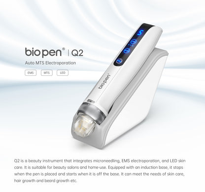 Bio Pen Q2 By Dr. Pen 3-in-1 Microneedling Pen With LED Light Therapy and Microcurrent