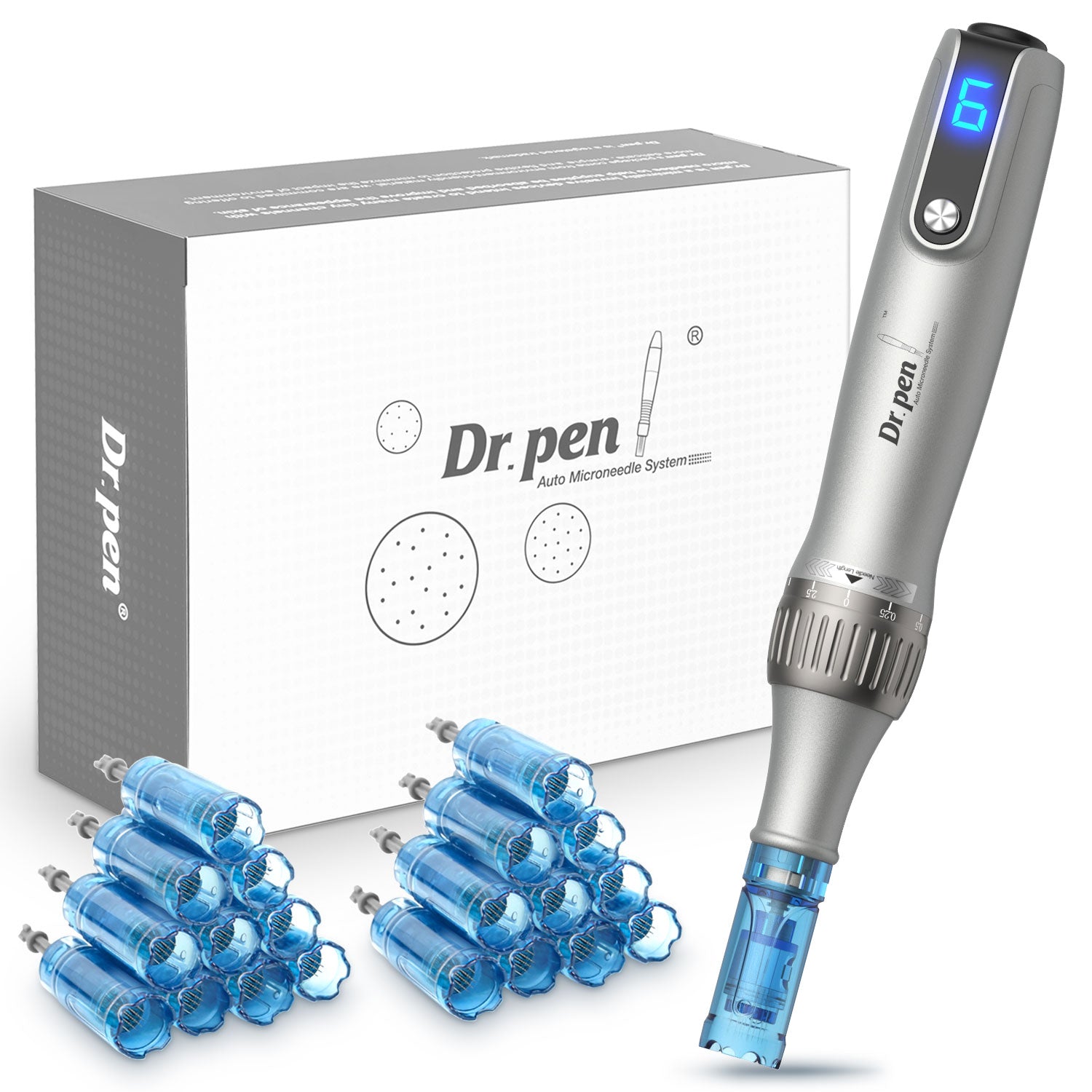 Dr. Pen M8S Microneedling Pen with 20 Replacement Cartridges Kit