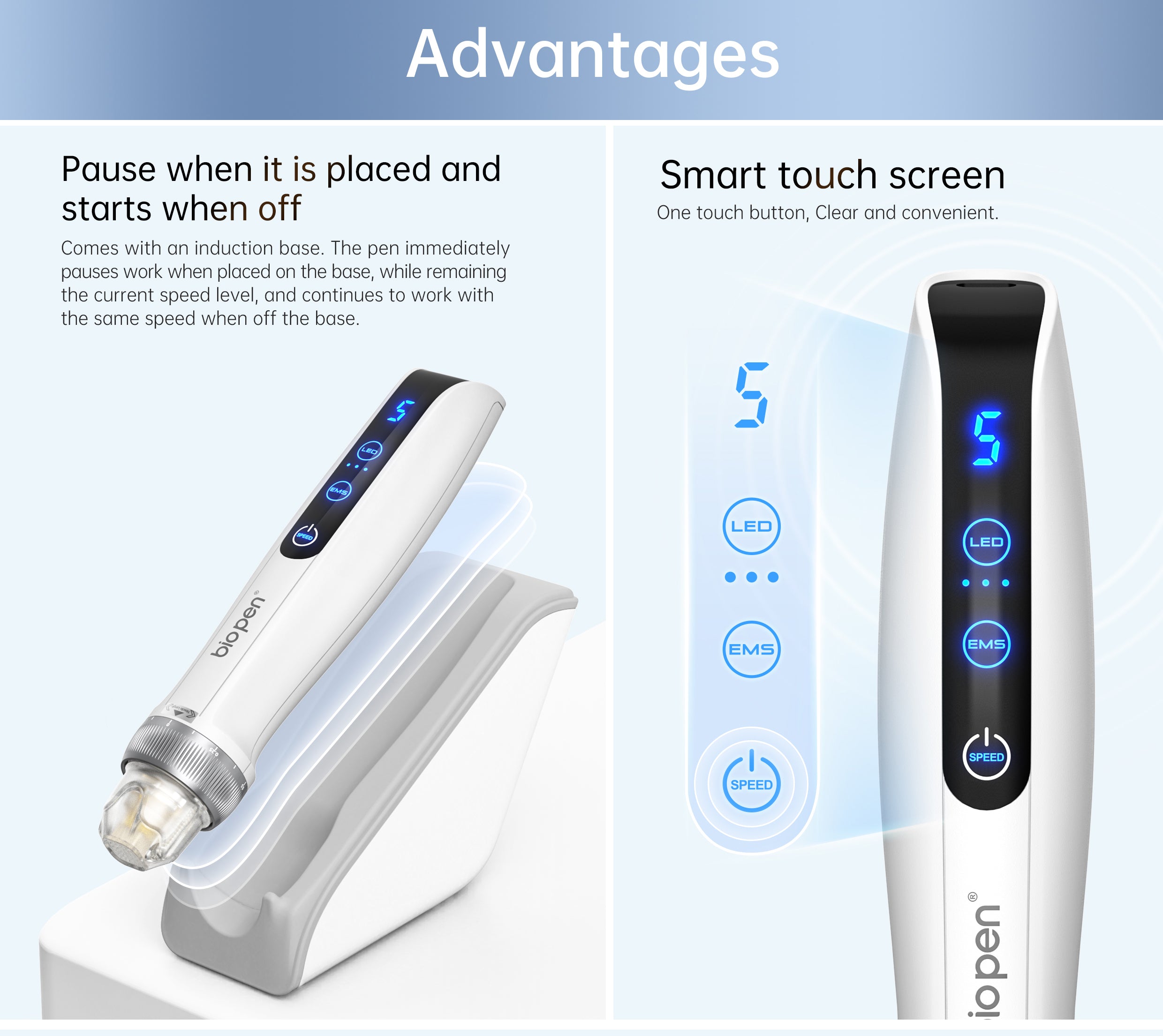 Bio Pen Q2 By Dr. Pen 3-in-1 Microneedling Pen With LED Light Therapy and Microcurrent