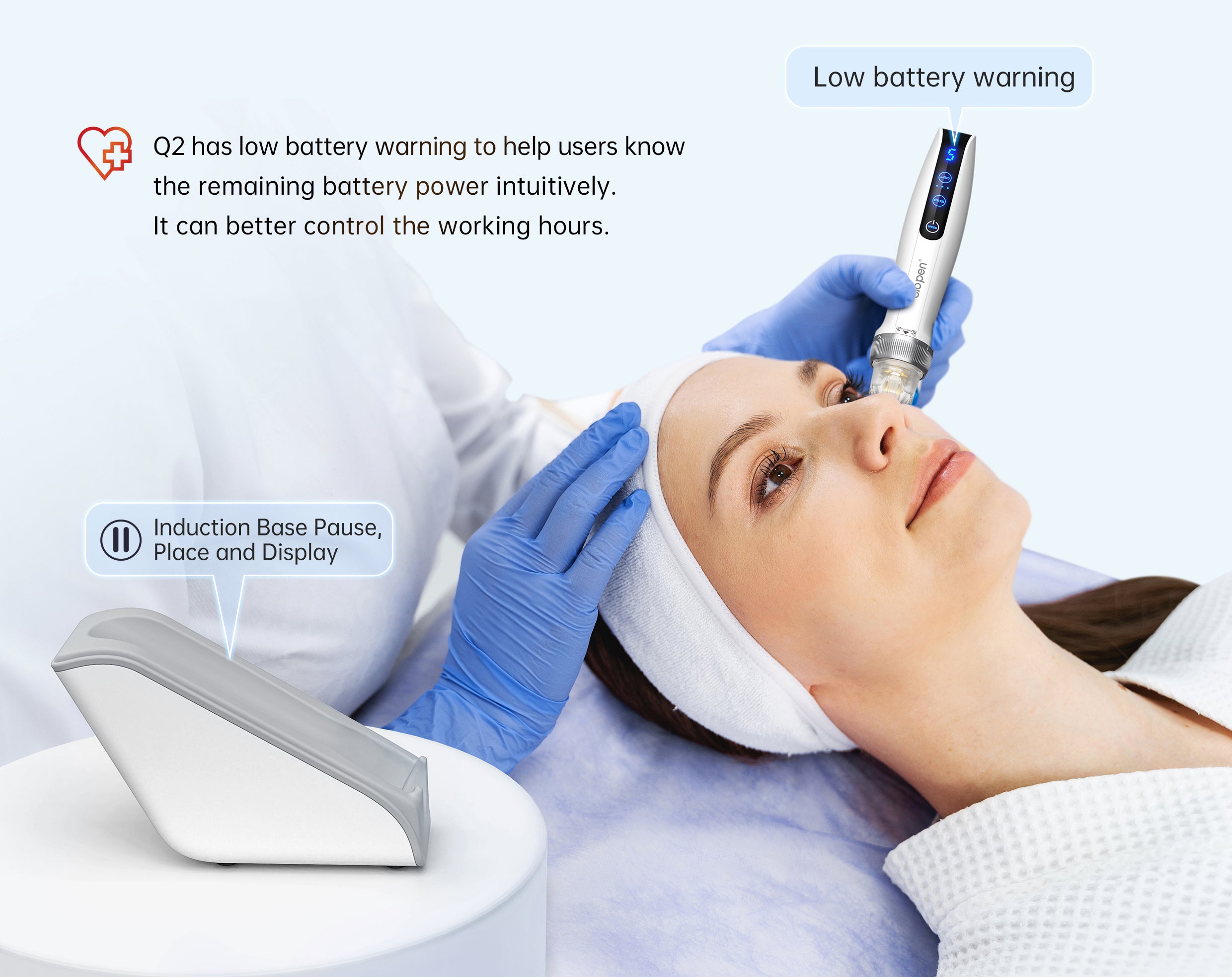 Bio Pen Q2 By Dr. Pen 3-in-1 Microneedling Pen With LED Light Therapy and Microcurrent