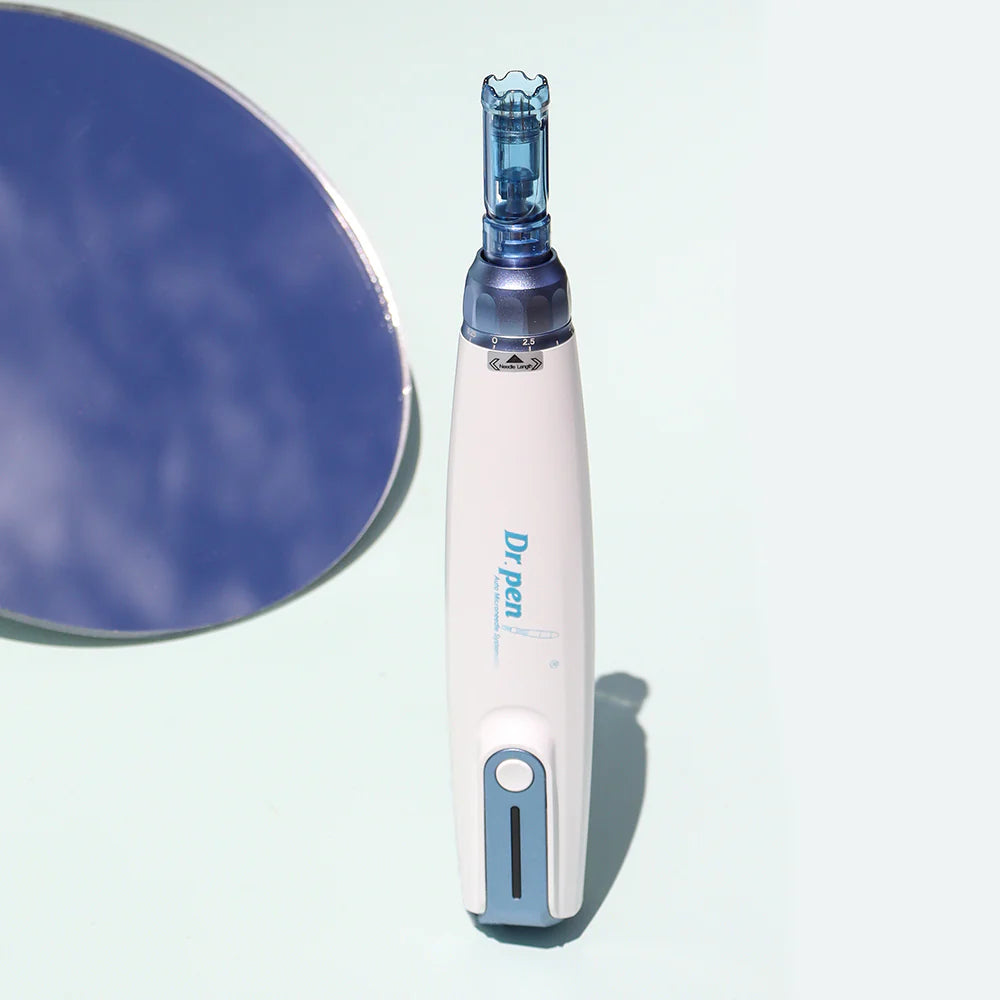 Close-up view of Dr. Pen A9 microneedling pen design and details